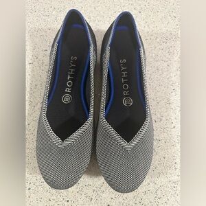 Rothy's Black & White Knit Flats